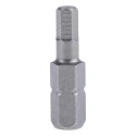 RS PRO Hex Screwdriver Bit Chrome Vanadium Steel 0.25 mm Drive Size Hex 4 Tip 25 mm Overall Length 253-201