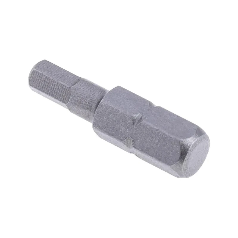 RS PRO Hex Screwdriver Bit Chrome Vanadium Steel 0.25 mm Drive Size Hex 4 Tip 25 mm Overall Length 253-201