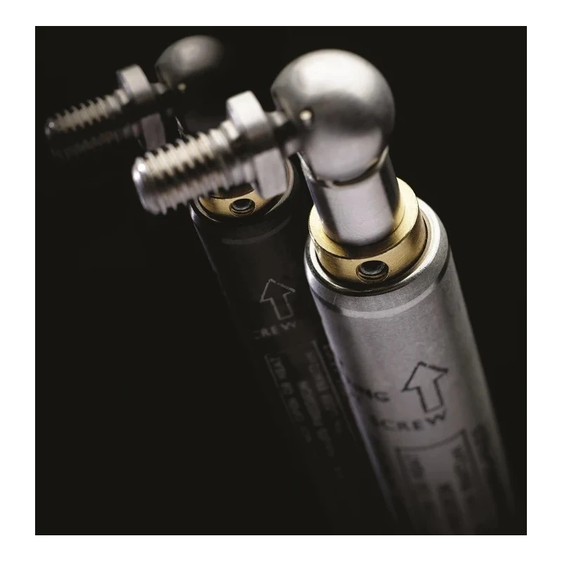 RS PRO Stainless Steel Gas Strut with Ball & Socket Joint 480 mm Extended Length 200 mm Stroke SXV4101000008
