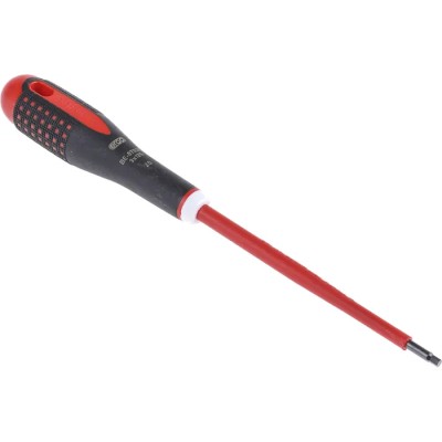 Bahco Hexagon Screwdriver with 3 mm Tip, 125 mm Alloy Steel Blade, Ergonomic Bi-Material Handle, VDE 1000V Insulated BE-8703S