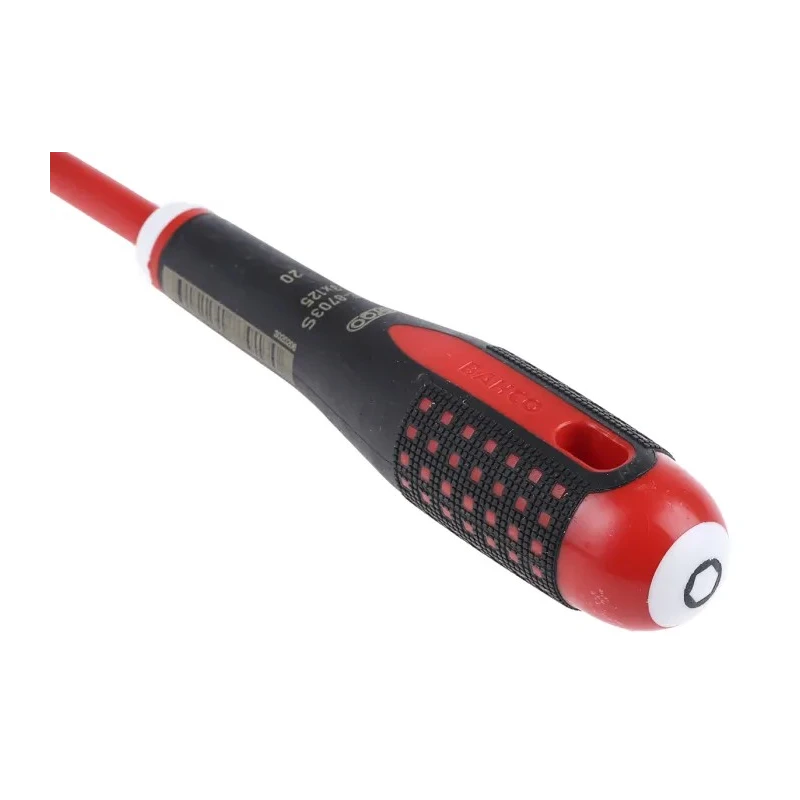 Bahco Hexagon Screwdriver with 3 mm Tip, 125 mm Alloy Steel Blade, Ergonomic Bi-Material Handle, VDE 1000V Insulated BE-8703S