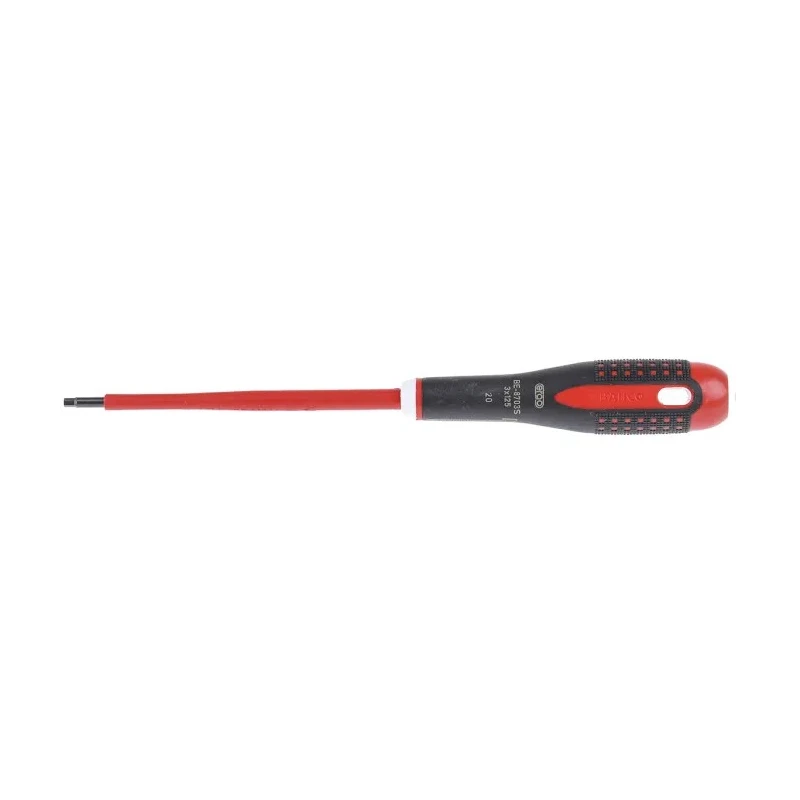 Bahco Hexagon Screwdriver with 3 mm Tip, 125 mm Alloy Steel Blade, Ergonomic Bi-Material Handle, VDE 1000V Insulated BE-8703S