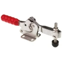 RS PRO 94° x 20 mm Horizontal Handle Toggle Clamp Stainless Steel Chrome Finish 150kg Holding Force 254-771