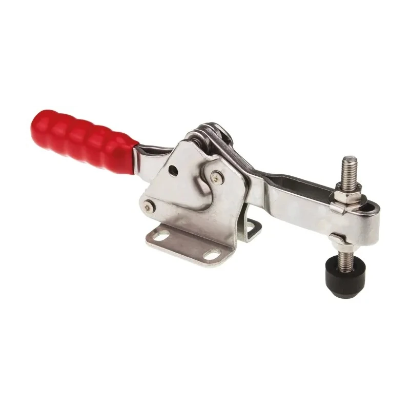 RS PRO 94° x 20 mm Horizontal Handle Toggle Clamp Stainless Steel Chrome Finish 150kg Holding Force 254-771