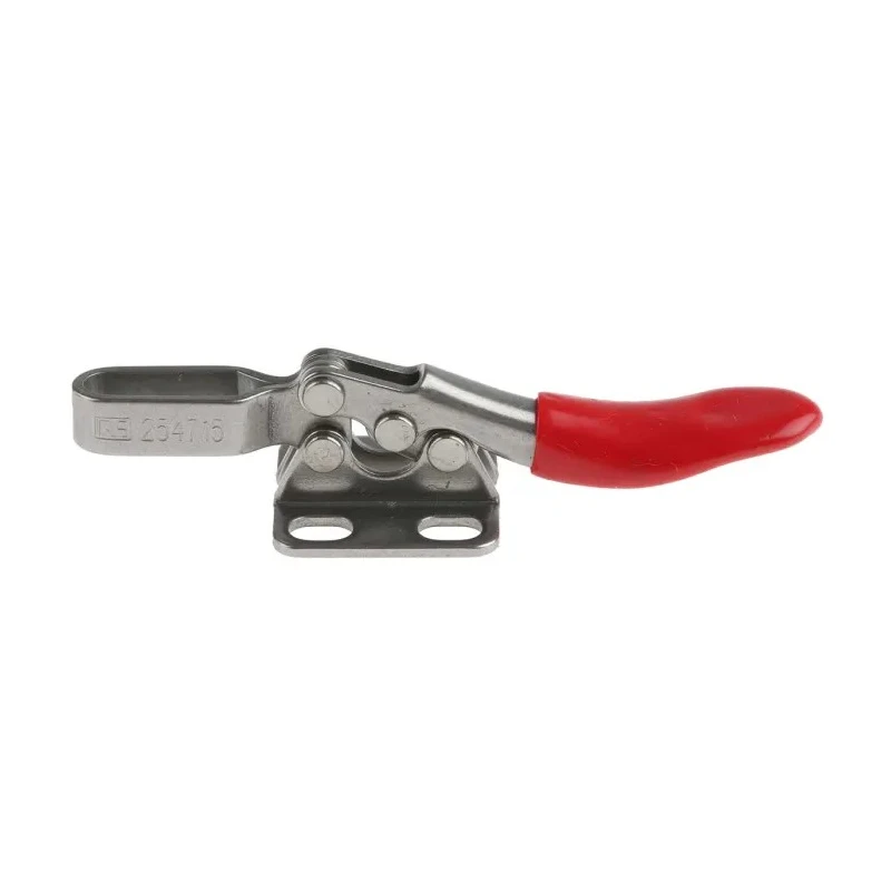 RS PRO 90° Horizontal Handle Toggle Clamp Stainless Steel Chrome Finish 27kg Holding Force 254-715