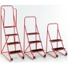 RS PRO 3 Tread Rubber and Steel Steps Ladder with 0.75m Platform Height, Red, Model 251-980