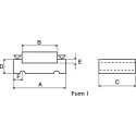 Essentra Openable Flat Cable Ferrite for 20 Max Wires Split Core 0.8 mm Internal Height 26.6 mm Internal Width RFP-1-20-25-A5