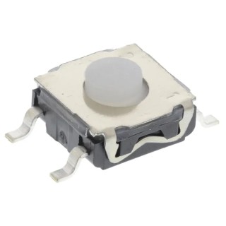 C & K IP67 White Tactile Switch Button, 0.9 mm Actuator Length, SPST 50mA 32 V dc, Surface Mount KSC221G LFS