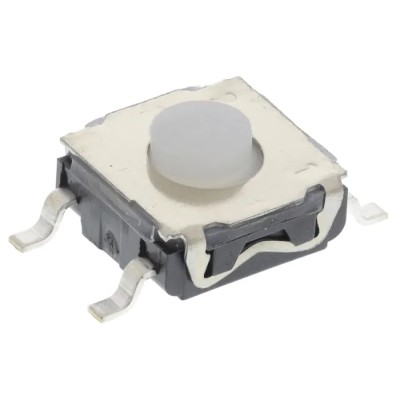 C & K IP67 White Tactile Switch Button, 0.9 mm Actuator Length, SPST 50mA 32 V dc, Surface Mount KSC221G LFS