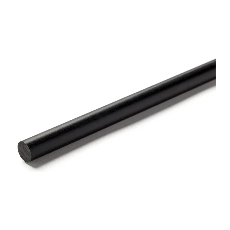 RS PRO Black Nylon Rod, 1 m Length x 20 mm Diameter, Nylon 66 with Molybdenum Disulphide, Self-Lubricating, High 257-7221
