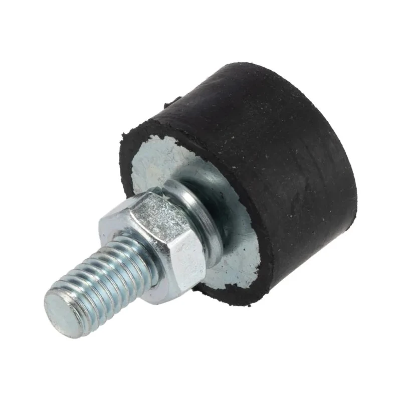 FIBET Cylindrical M6 x 18 mm Screw Anti-Vibration Mount Natural Rubber, 20 mm OD, 30 mm H, 60 IRHD Shore 2012VE18-60