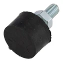 FIBET Cylindrical M6 x 18 mm Screw Anti-Vibration Mount Natural Rubber, 20 mm OD, 30 mm H, 60 IRHD Shore 2012VE18-60