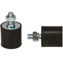 FIBET Cylindrical M8 x 23 mm Anti-Vibration Mount, Male Buffer Foot, 93 daN Compression, 40 mm OD, 30 mm Height 4030VE23-45