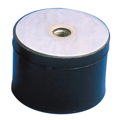 Paulstra Hutchinson Cylindrically Shaped M5 Anti-Vibration Mount Female Buffer Foot 20 daN Compression 16 mm OD 520500