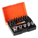 Bahco Screwdriver Bit Set Slotted Hex Torx Phillips Pozidriv Alloy Steel 26 Pieces 2058/S26