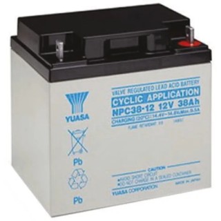 Yuasa 12 V Sealed Lead Acid Battery, 38 Ah, Valve Regulated AGM Construction, 165mm x 170mm NPC38-12
