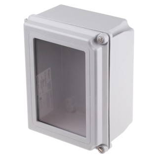 nVent HOFFMAN A48 Series Glass Reinforced Plastic Wall Box, IP66 Transparent Door, 267mm x 216mm x 167mm A1086CHSCFGW