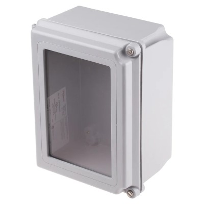nVent HOFFMAN A48 Series Glass Reinforced Plastic Wall Box, IP66 Transparent Door, 267mm x 216mm x 167mm A1086CHSCFGW