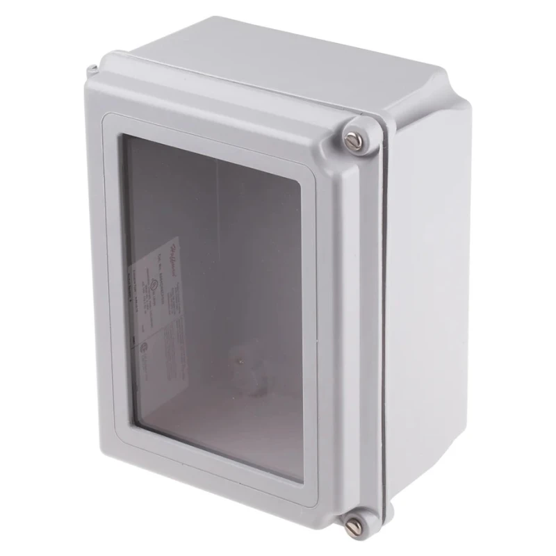 nVent HOFFMAN A48 Series Glass Reinforced Plastic Wall Box, IP66 Transparent Door, 267mm x 216mm x 167mm A1086CHSCFGW