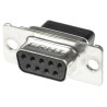 Provertha 9 Way Straight Cable Metal D-Sub Connector Female 5A Crimp Termination 014176