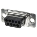 Provertha 9 Way Straight Cable Metal D-Sub Connector Female 5A Crimp Termination 014176