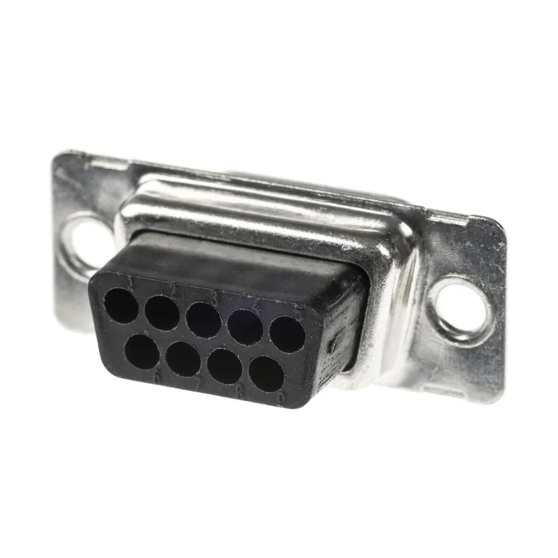 Provertha 9 Way Straight Cable Metal D-Sub Connector Female 5A Crimp Termination 014176