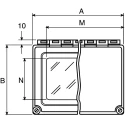 nVent HOFFMAN A48 Series Glass Reinforced Plastic Wall Box, IP66 Transparent Door, 267mm x 216mm x 167mm A1086CHSCFGW