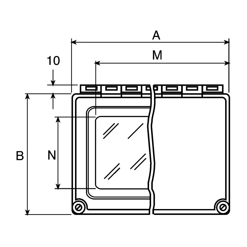 nVent HOFFMAN A48 Series Glass Reinforced Plastic Wall Box, IP66 Transparent Door, 267mm x 216mm x 167mm A1086CHSCFGW