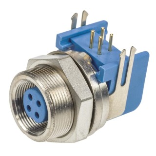 TE Connectivity Circular Connector 4 Contacts Panel Mount Subminiature Socket Female IP65 TRIAD 01 