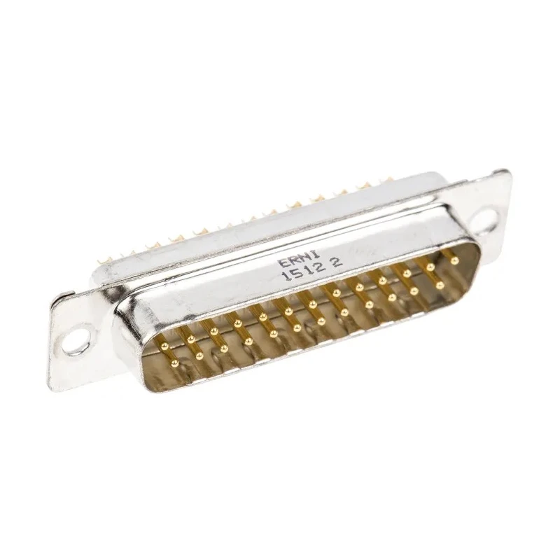 Provertha TMC 25 Way Straight Panel Mount D-Sub Connector Male 1.25kV 7.5A Metal Housing 023129