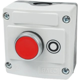 BACO Enclosed Push Button Switch SPST Plastic, IP66 Protection, 58.9mm Length,  IP66