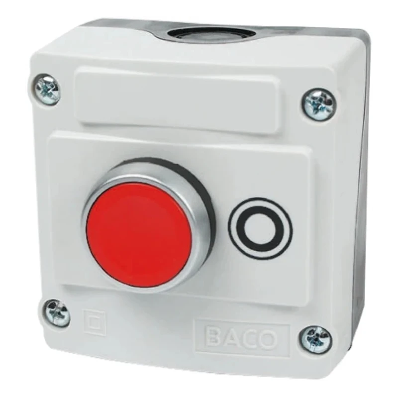 BACO Enclosed Push Button Switch SPST Plastic, IP66 Protection, 58.9mm Length,  IP66