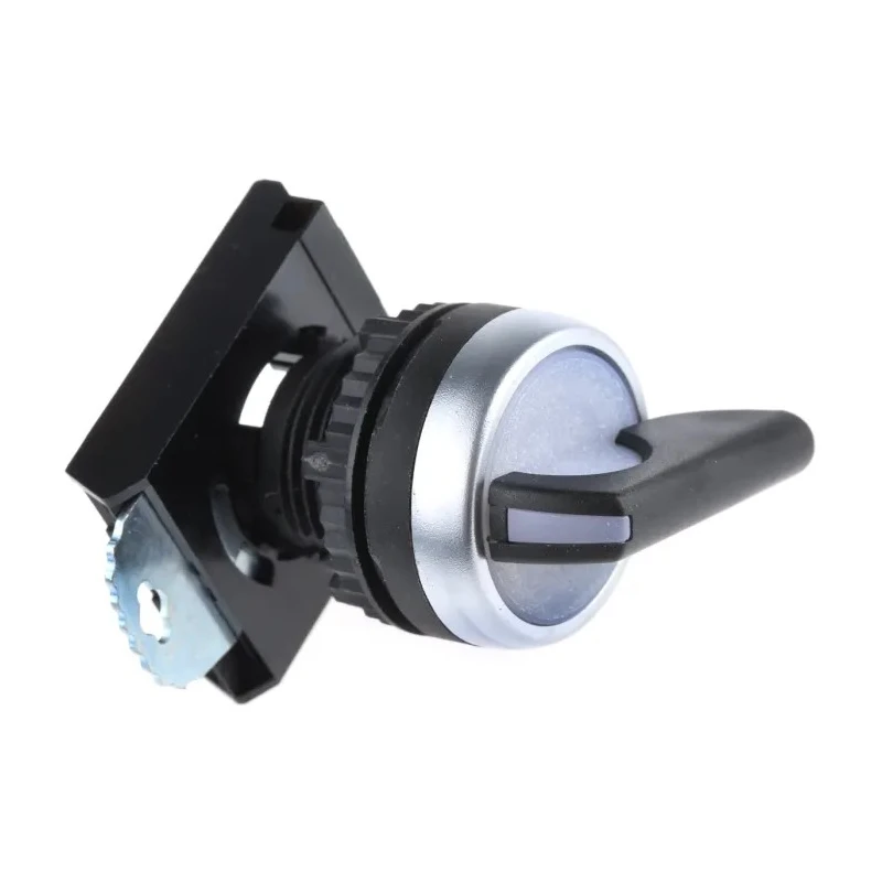 BACO BACO Series 3 Position Illuminated Selector Switch Head, 22 mm Cutout, Black Handle, IP20, IP66, IP67 L21ML30