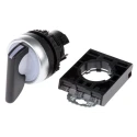 BACO BACO Series 3 Position Illuminated Selector Switch Head, 22 mm Cutout, Black Handle, IP20, IP66, IP67 L21ML30