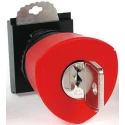 BACO Red Key Reset Push Button Head 22 mm Cutout Round Plastic IP66 L22GM01