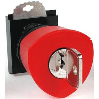 BACO Red Key Reset Push Button Head 22 mm Cutout Round Plastic IP66 L22GM01