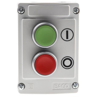 BACO Spring Return Control Station Switch SPDT Plastic IP66 Red Green LBX20120