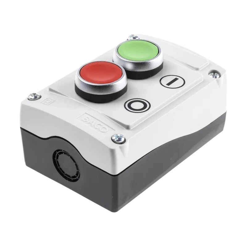 BACO Spring Return Control Station Switch SPDT Plastic IP66 Red Green LBX20120