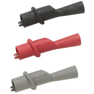 Fluke Crocodile Clip Set with Nickel Plated Steel Contact, Insulated, 10A Current, 8mm Jaw Opening AC120