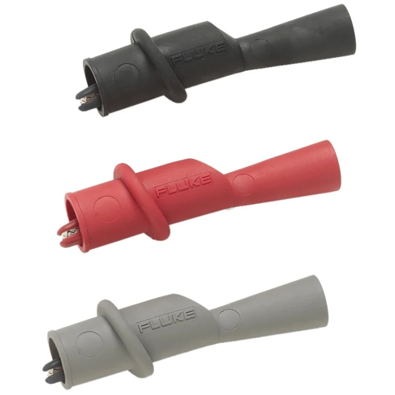 Fluke Crocodile Clip Set with Nickel Plated Steel Contact, Insulated, 10A Current, 8mm Jaw Opening AC120