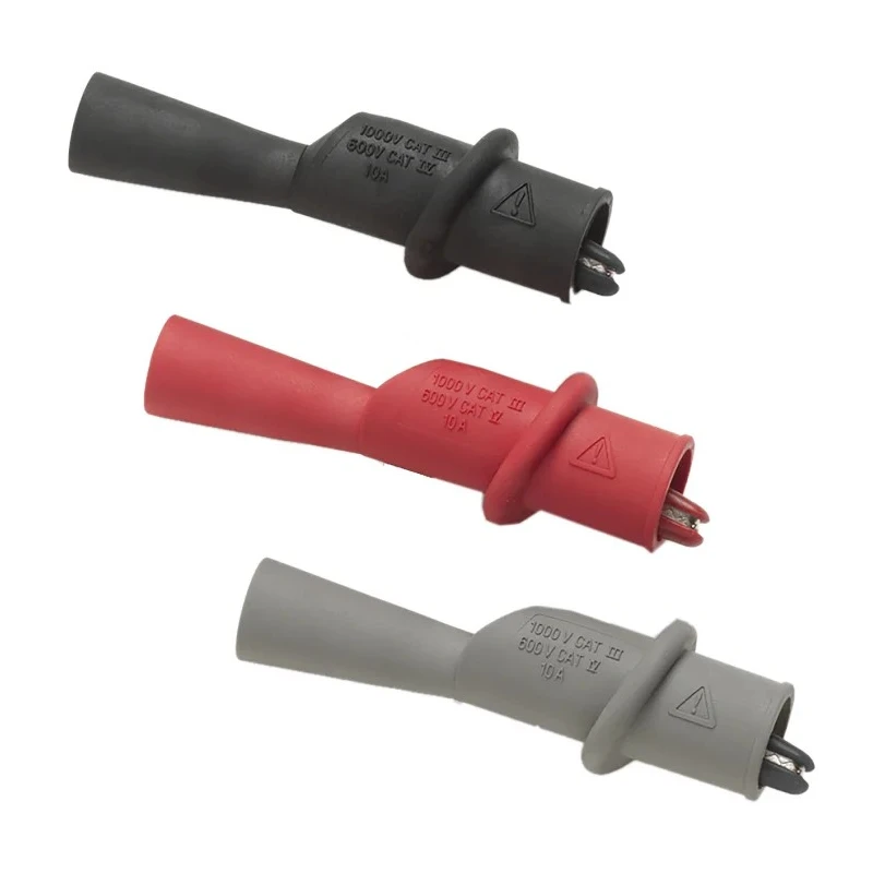 Fluke Crocodile Clip Set with Nickel Plated Steel Contact, Insulated, 10A Current, 8mm Jaw Opening AC120