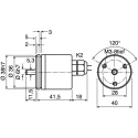 Wachendorff Incremental Encoder WDG 40A Series 30V DC, 20 PPR, HTL Output, Solid Shaft 6 mm 40A20ABNG24K2