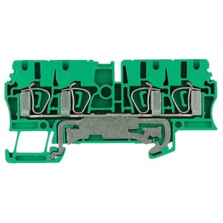 Weidmüller ZPE Series PE Terminal Green, Yellow, 2.5mm², 1-Level, Clamp 1608660000