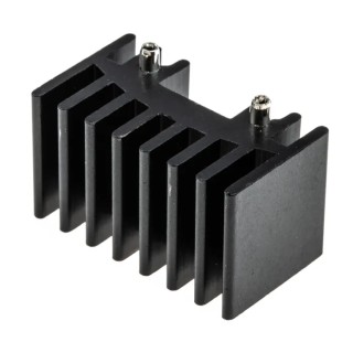 RS PRO Heatsink Cooling Electronics as a Heat Sink Black Anodised Aluminium 20 mm x 35 mm x 20 mm 17.9°C/W 263-251