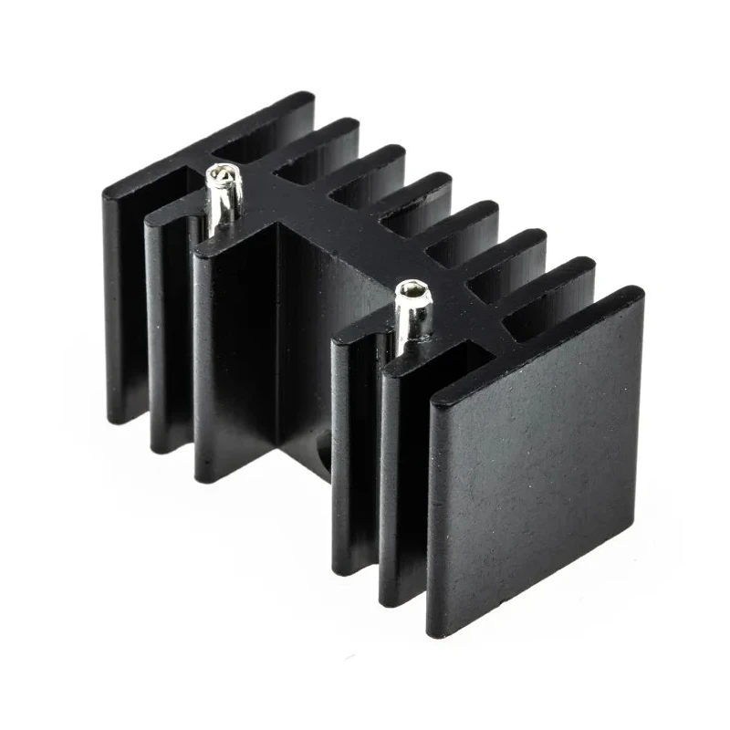 RS PRO Heatsink Cooling Electronics as a Heat Sink Black Anodised Aluminium 20 mm x 35 mm x 20 mm 17.9°C/W 263-251
