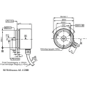 Hengstler RI58-O Series Incremental Encoder 5V DC, 5000 PPR, RS422 Signal, Hollow Shaft Type 12 mm RS0-550-170
