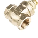 RS PRO Brass Gate Valve 1 in Inlet Female, 1 in Outlet Female, Non Rising Stem, 20 bar Maximum Operating Pressure 261-0328