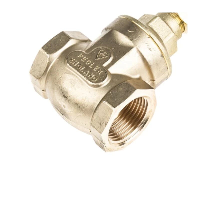 RS PRO Brass Gate Valve 1 in Inlet Female, 1 in Outlet Female, Non Rising Stem, 20 bar Maximum Operating Pressure 261-0328
