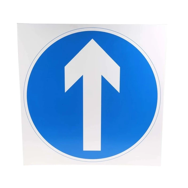 RS PRO Plastic One Way Road Traffic Sign 450 mm Height 450 mm Width Model 261-1028
