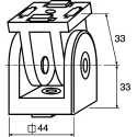 FlexLink M6 Adjustable Bracket Connecting Component Strut Profile 44 x 48 mm Groove Size 11 mm XCFJ 44 F